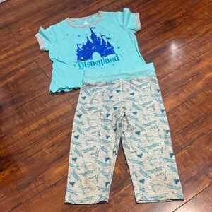 Disney Teal and Beige Kids Pajama Set